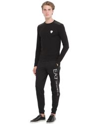 EA7 | Black Train Soccer Cotton Long Sleeve T-shirt | Lyst