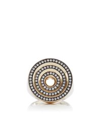 Noor Fares | Gray Black Gold And Diamond Tilsam Eternity Step Ring | Lyst