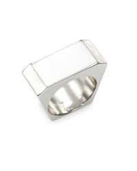 Saint Laurent | Metallic Bague Ring/Silvertone | Lyst