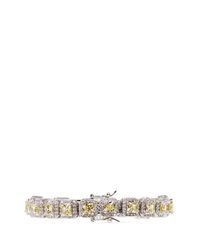 CZ by Kenneth Jay Lane | Yellow Princess Cut Cubic Zirconia Pavé Bracelet | Lyst