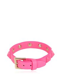 Valentino | Pink Small Rockstud Leather Bracelet for Men | Lyst