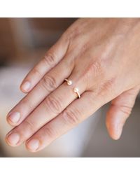 Anne Sisteron | Metallic 14kt White Gold Diamond Pearl Tastemaker Ring | Lyst