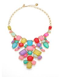 kate spade new york | Pink Gumdrop Gems Bib Necklace | Lyst