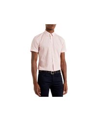 Ted Baker | Pink Paletwo Tile Print Classic Fit Button Down Shirt for Men | Lyst