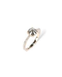 Ara Vartanian | Metallic Inverted Smoky Grey Diamond And White Diamond Ring | Lyst