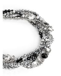 Assad Mounser | Metallic Multi Chain Strass Necklace | Lyst