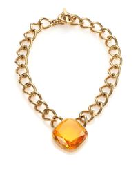 Michael Kors | Metallic Brilliance Botanicals Cushion Chain Necklace | Lyst