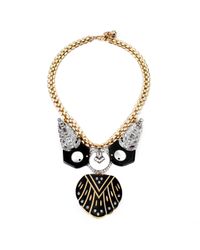 Lulu Frost | Metallic Petra Triple Layer Necklace | Lyst