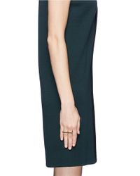 Eddie Borgo | Black Two Finger Tanzanite Cubic Zirconia Ring | Lyst