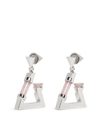 Eddie Borgo | Metallic Cutout Triangle Quartz Earrings | Lyst