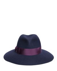 Borsalino | Blue Wool Felt Large Brim Hat | Lyst