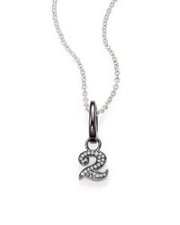Ippolita | Metallic Pave Diamond & Blackened Sterling Silver Number Charm | Lyst