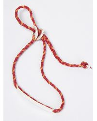 Scosha - 1.2" Id Bar Braided Bracelet Red & Orange for Men - Lyst