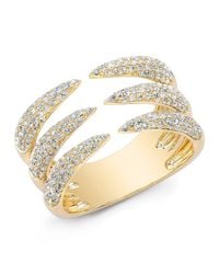 Anne Sisteron | Metallic 14kt Yellow Gold Diamond Triple Horn Ring | Lyst