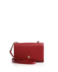 Tory Burch | Red Marion Quilted Leather Crossbody Bag | Lyst