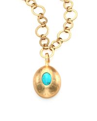 Stephanie Kantis | Metallic Pebble Turquoise Pendant | Lyst