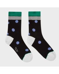 Paul Smith | Women's Black Polka Stripe Socks | Lyst