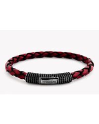 Tateossian - Pop Pavé Scoubidou Bracelet In Red for Men - Lyst