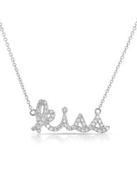 Anne Sisteron - 14kt White Gold Diamond Kiss Necklace - Lyst