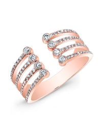 Anne Sisteron | Pink 14kt Rose Gold Diamond Electric Ring | Lyst