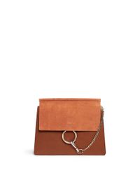 Chloé Brown 'faye' Medium Accordion Leather Combo Bag