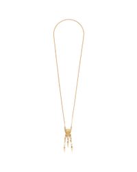 Ela Stone | Metallic 'rosaria' Pearlescent Bead Amulet Necklace | Lyst