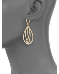 Adriana Orsini | Metallic Elevate Pavé Crystal Teardrop Earrings | Lyst