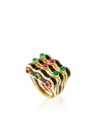 David Webb | Multicolor Domino Ring | Lyst