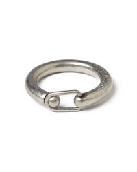 Cheap Monday | Metallic Clasp Ring - Silver for Men | Lyst