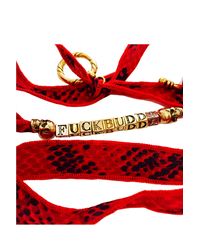 Duchess Of Malfi | Red Fuck Buddy Skull Wrap Bracelet | Lyst