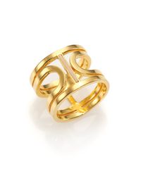 A Peace Treaty | Metallic Yoho Inlaid Bone Open Ring | Lyst