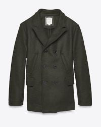 Billy Reid | Bond Peacoat - Heather Green for Men | Lyst