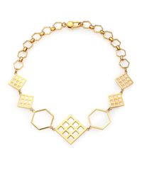 Marc By Marc Jacobs | Metallic Hexagon Statement Necklace | Lyst