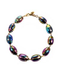 Lulu Frost | Blue Scarab Procession Necklace | Lyst