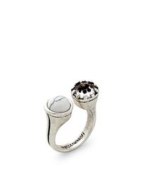 Rebecca Minkoff | Gray Dual Stone Ring | Lyst