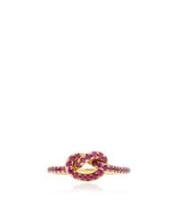 Finn | Red Raspberry Pink Sapphire Love Knot Ring | Lyst