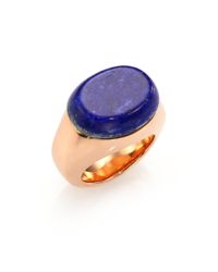 Tory Burch | Blue Lapis Signet Ring | Lyst