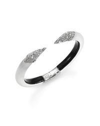 Alexis Bittar | Metallic Lucite Glacial Crystal Talon Cuff Bracelet/white | Lyst