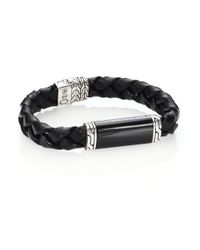 John Hardy | Black Batu Woven Leather Bracelet for Men | Lyst