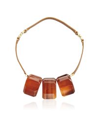 Marni | Red Three Stone Resin Necklace | Lyst