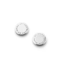 Marc By Marc Jacobs | Metallic Logo Disc Stud Earrings/silvertone | Lyst