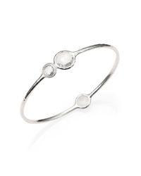 Ippolita | Metallic Quartz Diamond Sterling Silver Station Bangle Bracelet | Lyst