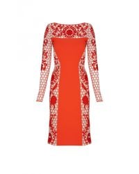 Temperley London | Red Marsha Fitted Dress | Lyst