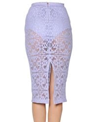 Burberry Prorsum | Purple Cotton Victorian Lace Skirt | Lyst