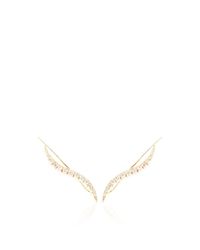 EF Collection | Metallic Floating Diamond Wave Cuff Earring | Lyst