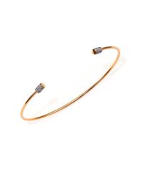 Ginette NY | Metallic Diamond & 18k Rose Gold Choker Bangle Bracelet | Lyst