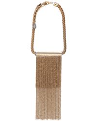 Lanvin | Metallic Fringed Chained Necklace | Lyst
