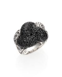 John Hardy | Metallic Classic Chain Black Sapphire & Sterling Silver Large Braided Ring | Lyst