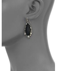 Alexis Bittar | Black Imperial Noir Lucite, Pyrite & Crystal Lace Drop Earrings | Lyst