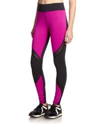 Michi | Purple Suprastelle Colorblock Performance Leggings | Lyst